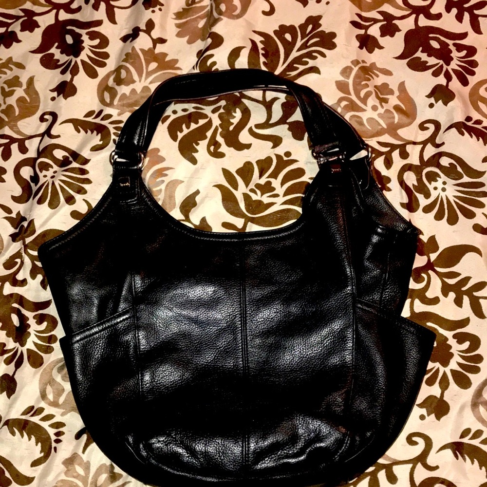 Black Real Leather Purse